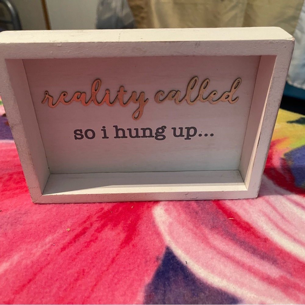 Decorative White and Brown Quote Box/ wall hangings
